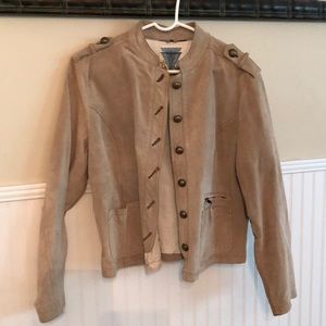 Wilson’s Leather tan suede military jacket